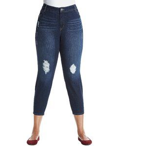 Gloria Vanderbilt Plus Size Destructed Ankle Jeans Alexandria  Size 22W 24W NWT